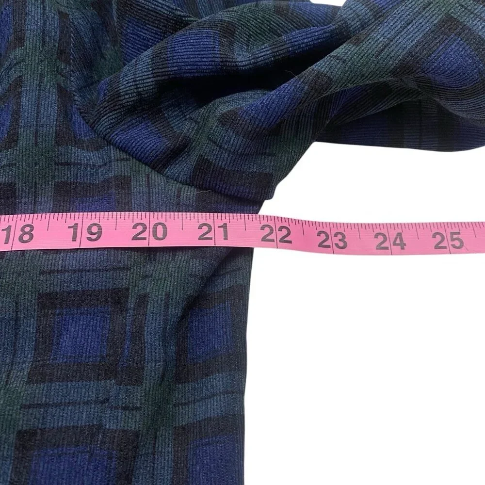 TAILORBYRD Men Sports Coat Sz L/42R Blue Unconstructed Shadowplaid Short Texture